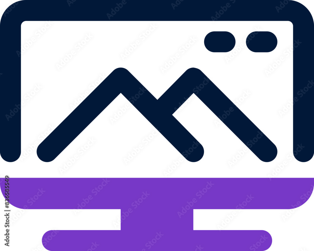 television icon. vector dual tone icon for your website, mobile, presentation, and logo design. television icon. vector dual tone icon for your website, mobile, presentation, and logo design.