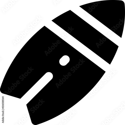 surfboard icon. vector glyph icon for your website, mobile, presentation, and logo design.