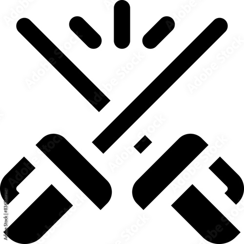 fence sword icon. vector glyph icon for your website, mobile, presentation, and logo design.