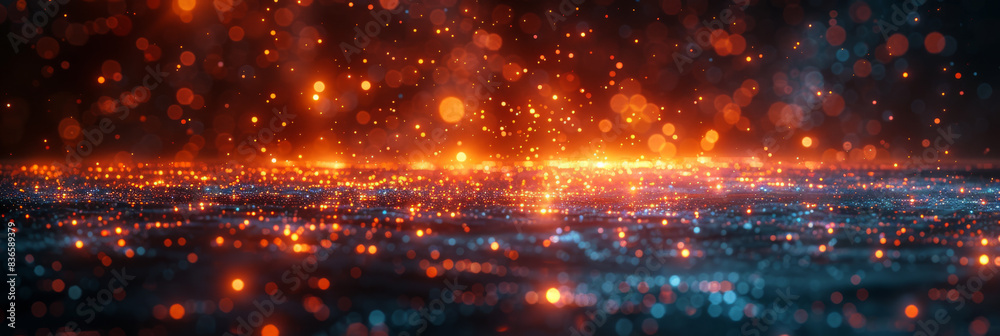 Fototapeta premium Digital background for tech, AI, neural networks, data, audio, graphics