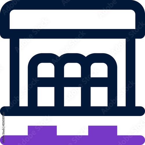 bench icon. vector dual tone icon for your website, mobile, presentation, and logo design.