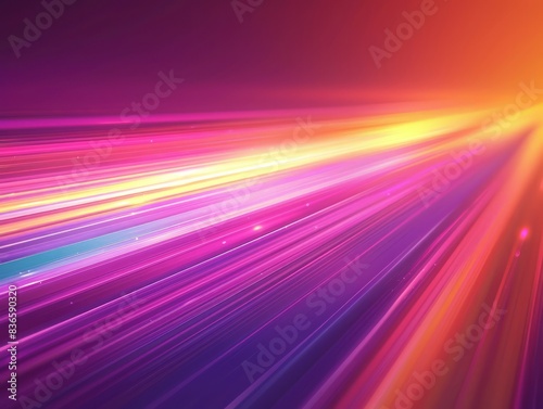 An abstract, futuristic background featuring a blend of glowing purple and rainbow stripes. The image evokes a sense of nostalgia while highlighting innovation and failure. The scene is horizontal