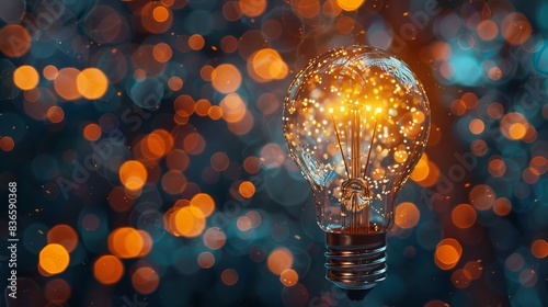 Brilliant Burst Vibrant Light Bulb Bokeh Sparking Bright Ideas