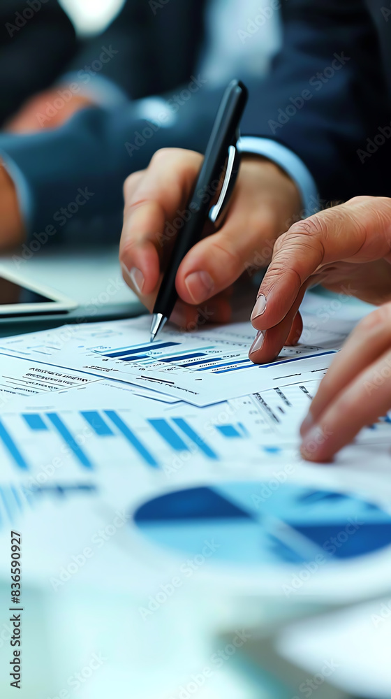 Highresolution DSLR photo of business leaders conducting a benchmarking analysis using charts and graphs Highresolution DSLR photo of business leaders conducting a benchmarking analysis using charts and graphs