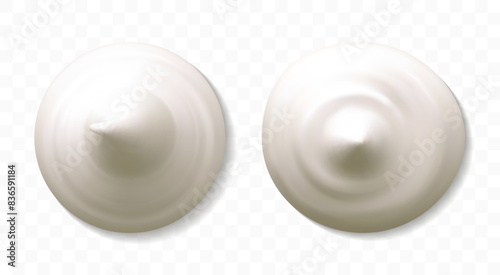 Handful of mayonnaise isolated on transparent