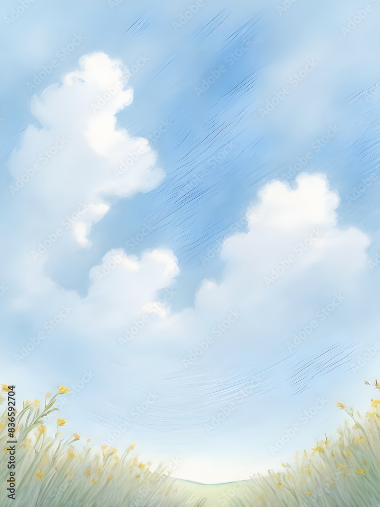 Obraz premium backdrop with summer landscape 