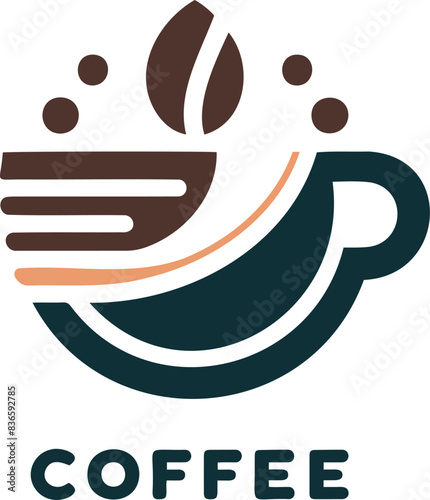 Functional coffee logo, futuristic and minimalist