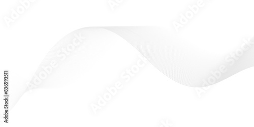 Vector abstract white digital blend wave lines technology background. Modern minimal gradient white flowing wave lines and glowing moving lines. Futuristic technology and sound wave lines background.