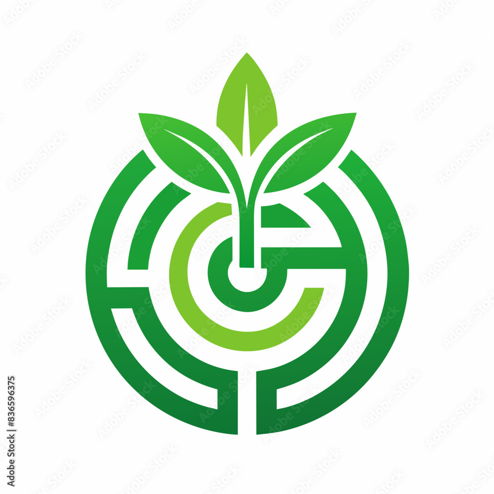 Organic technology food logo icon vector illustration Organic technology food logo icon vector illustration