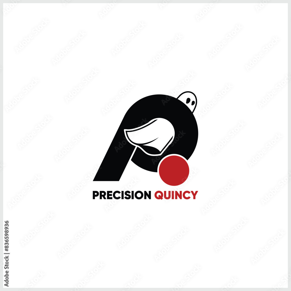 Obraz premium letter P and ghost logo