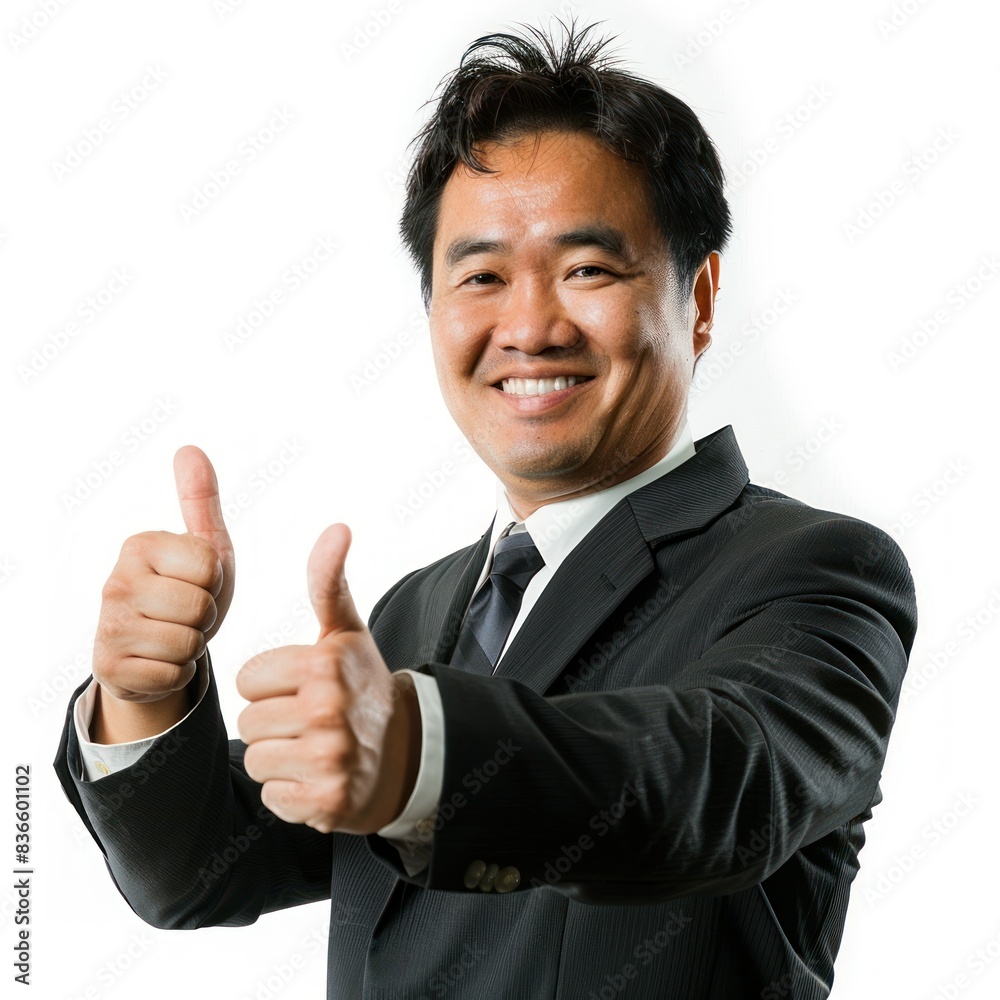Businessman, thumbs up for excellent work Businessman, thumbs up for excellent work