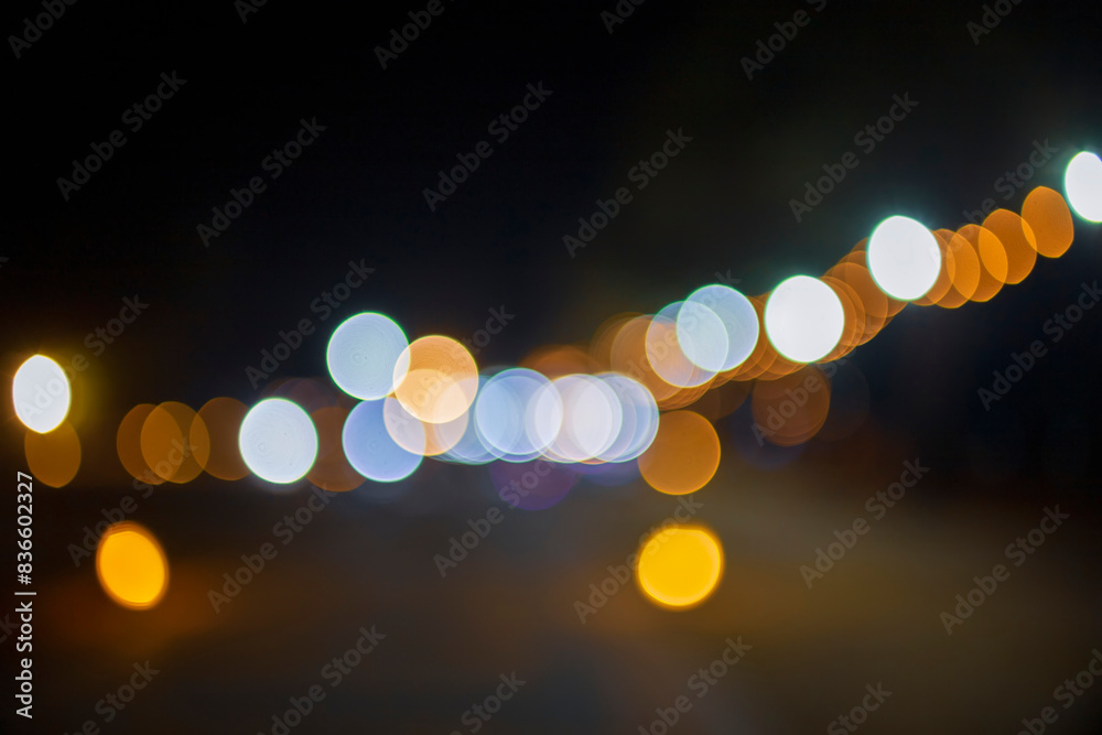 Fototapeta premium Blurred City Lights at Night