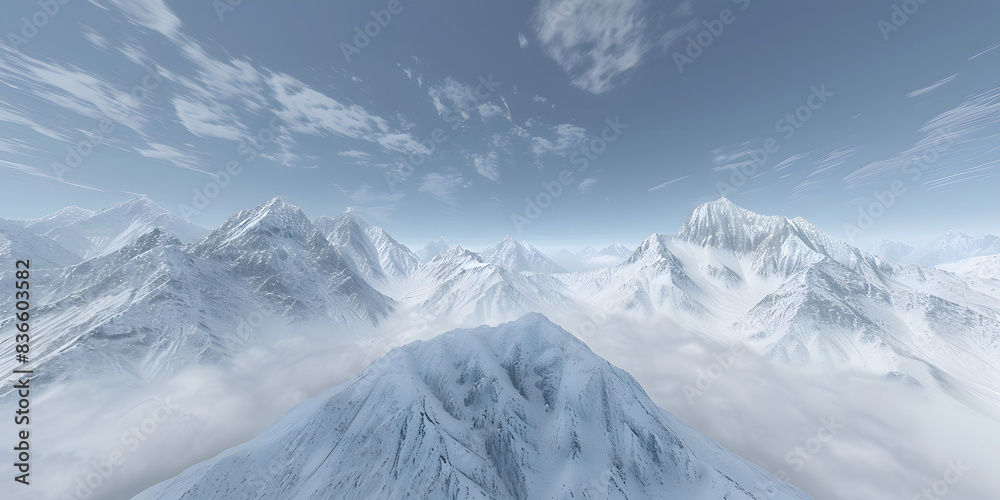 Fototapeta premium Montanhas Majestosas sob um Céu Nublado