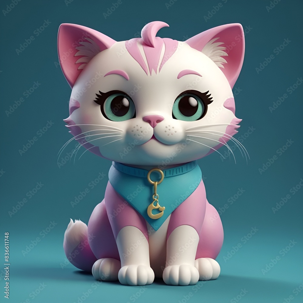 Cute cat cartoon 3D pastel colors character 3D InternationalCatCay InternationalCatDay Cute cat cartoon 3D pastel colors character 3D InternationalCatCay InternationalCatDay