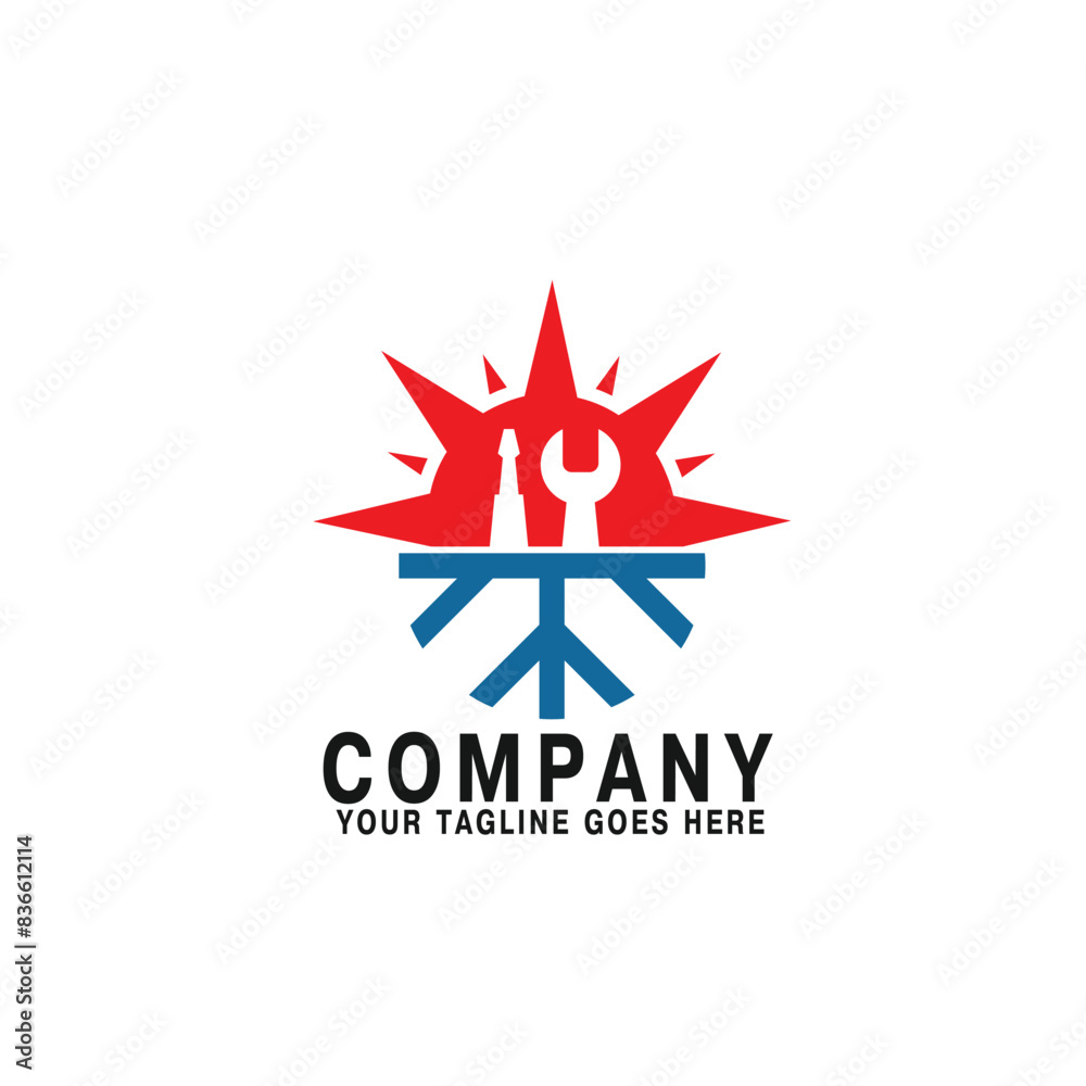 HVAC logo vector template HVAC logo vector template