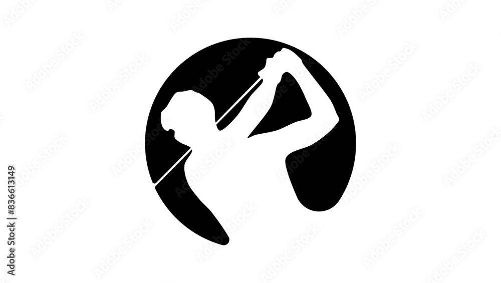 golf logo, black isolated silhouette golf logo, black isolated silhouette