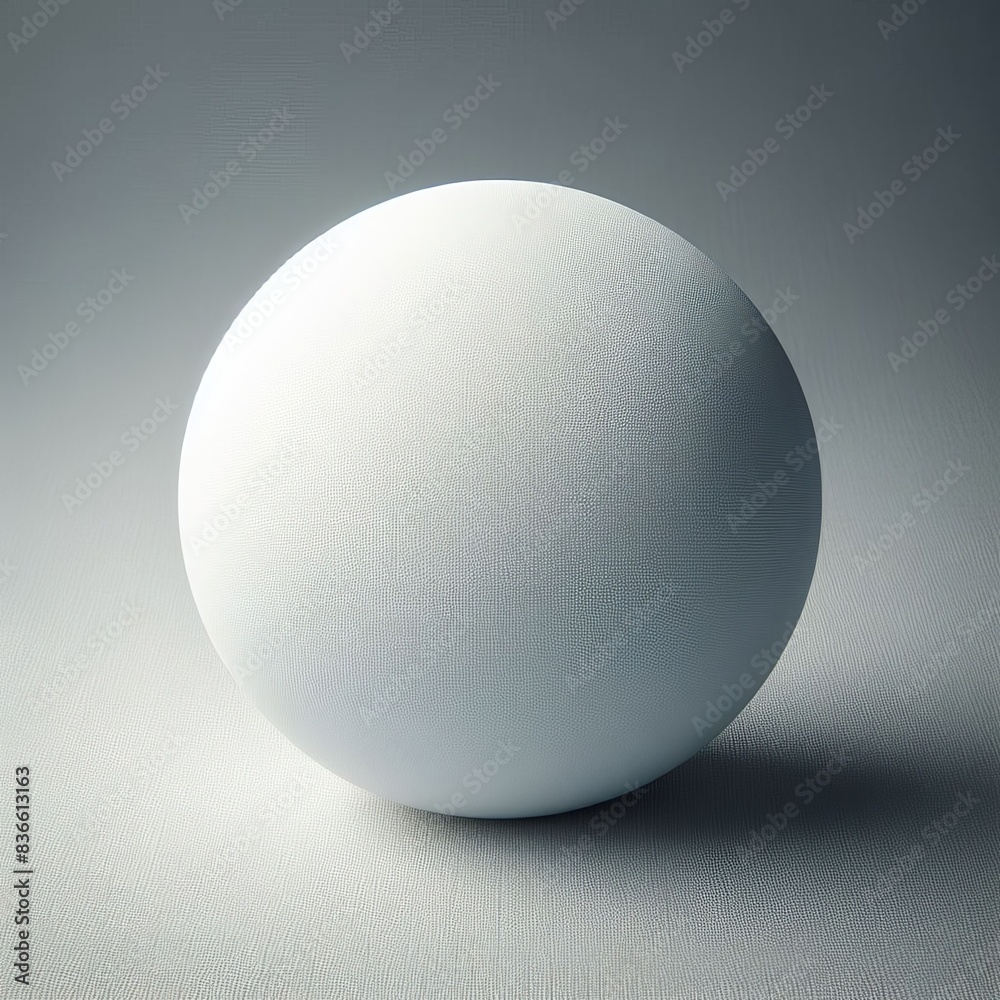 A single white round circle with a smooth shell sits alone on a grey background A single white round circle with a smooth shell sits alone on a grey background