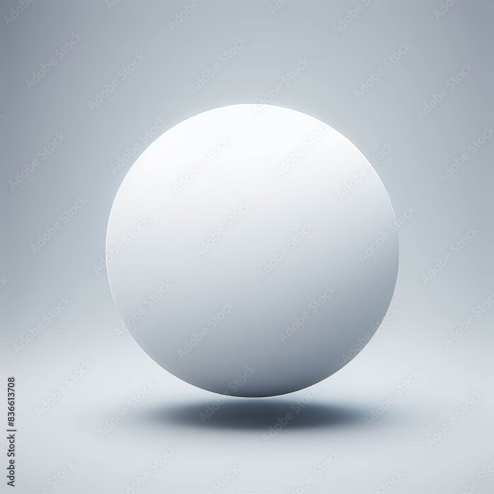 A close-up photo of a single white circle round against a white background A close-up photo of a single white circle round against a white background
