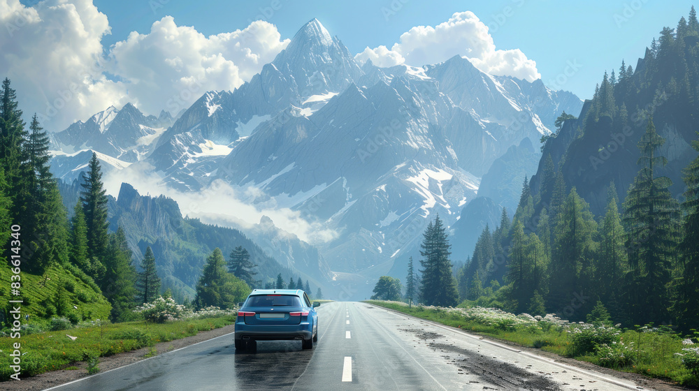 An excellent car for trips through mountain terrain An excellent car for trips through mountain terrain