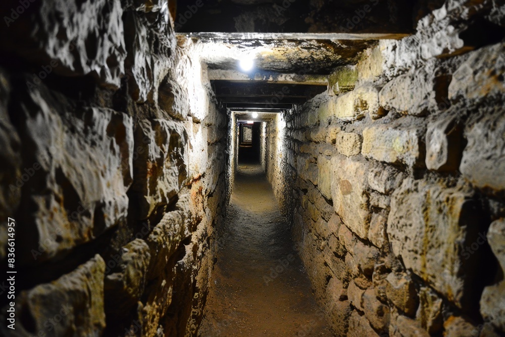 Mysterious Vampire Society in Paris Catacombs with Hidden Passages. Mysterious Vampire Society in Paris Catacombs with Hidden Passages.