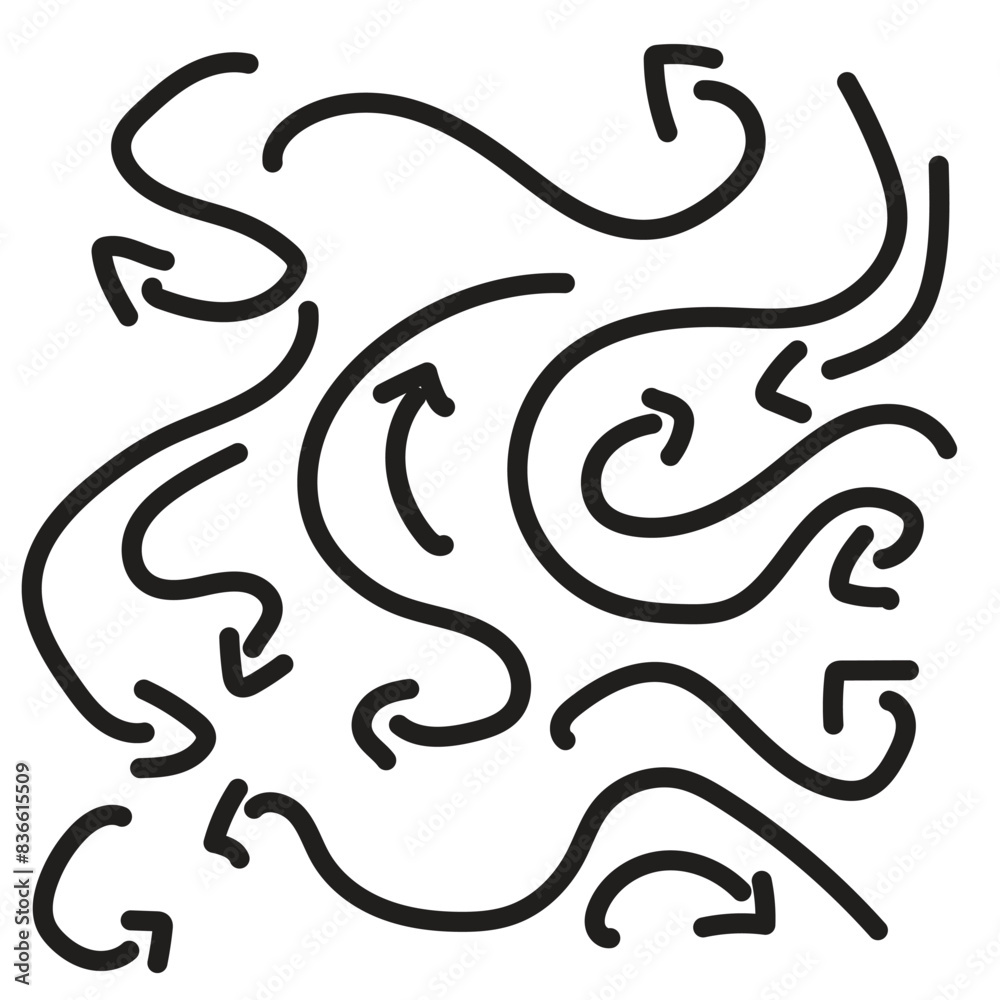 Hand drawn arrow set illustration vector. Hand drawn arrow set illustration vector.