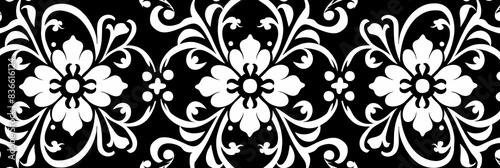 quatrefoil stencil pattern  black and white vector  very simple 