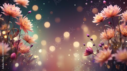 abstract background bokeh flowers luxury