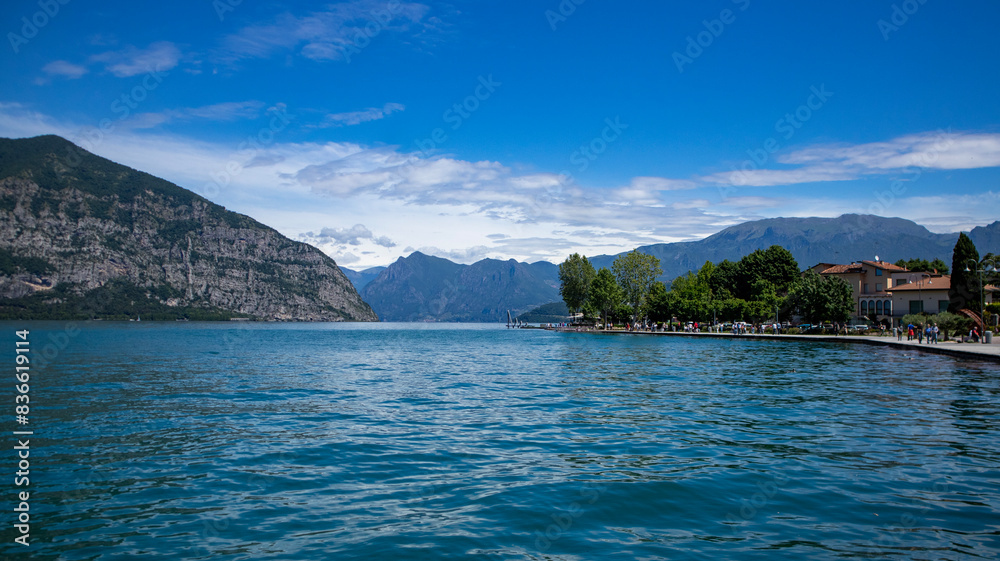 lake in the mountains, Iseo, Italy