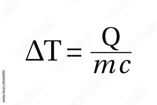 Temperature Formula on the white background. Education. Science. School. Formula. Vector illustration.