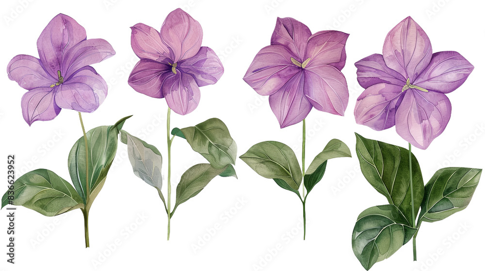 Vibrant Watercolor Collection: Freesia Isolat - 4-Piece Set Vibrant Watercolor Collection: Freesia Isolat - 4-Piece Set