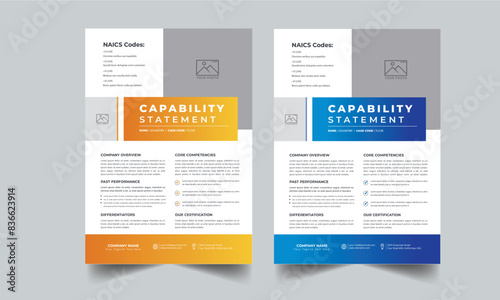 Capability Statement Template Design.