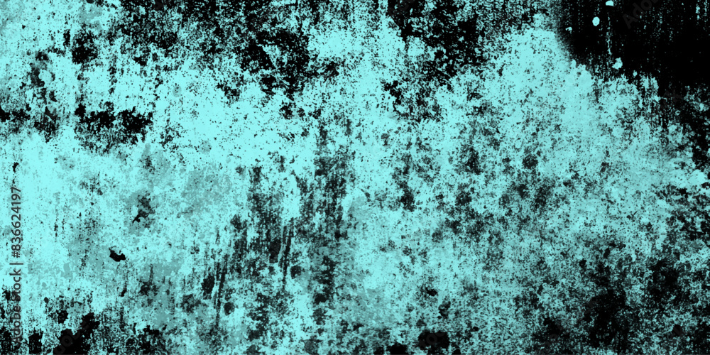 Cyan old stain concrete wall texture overlay isolated grunge vintage vector abstract background.