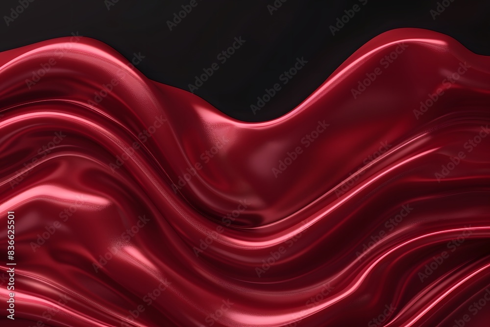 Luxurious Red Satin Waves Abstract Background Luxurious Red Satin Waves Abstract Background
