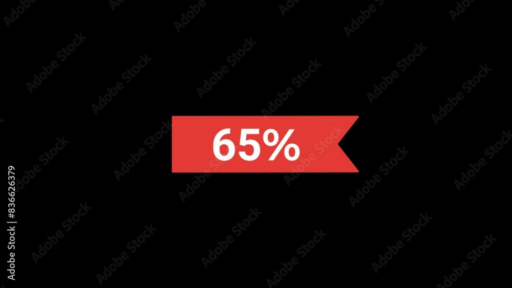 65 Percent Price Label Animation 65 Percent Price Label Animation