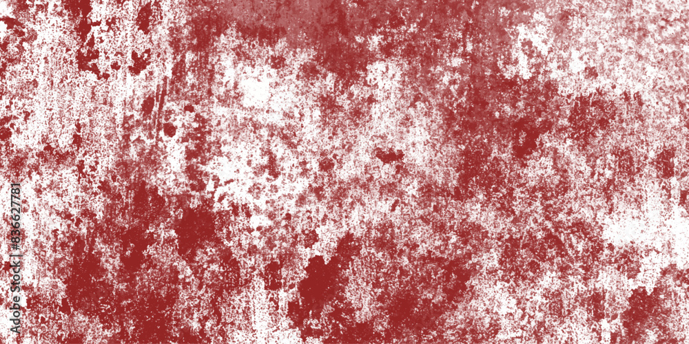 Red old stain concrete wall texture overlay isolated grunge vintage vector abstract background.