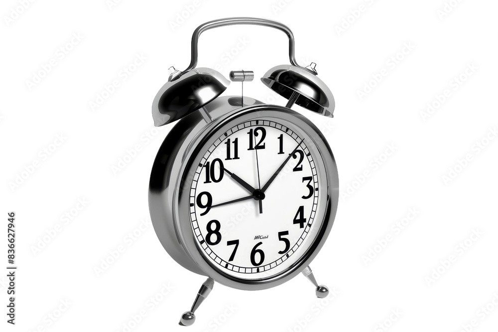 Classic Alarm Clock Isolated on Transparent Background Classic Alarm Clock Isolated on Transparent Background