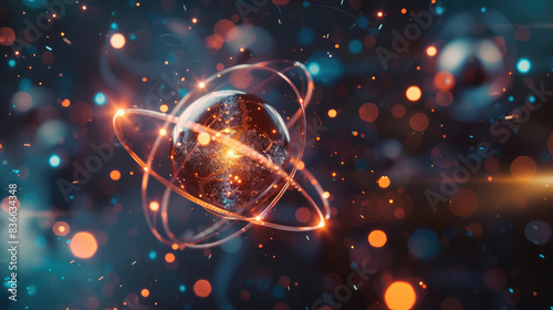 Dynamic Electron Paths Around Nucleus in Realistic Atomic Model
