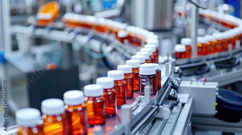 Pharmaceutical Plant with Automated Robots for Vitamin Bottling