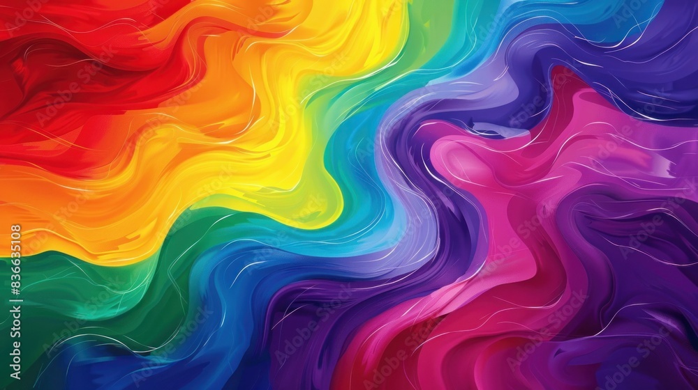 Fototapeta premium LGBT,Pride Month, Pride Day, Rainbow Colored Background