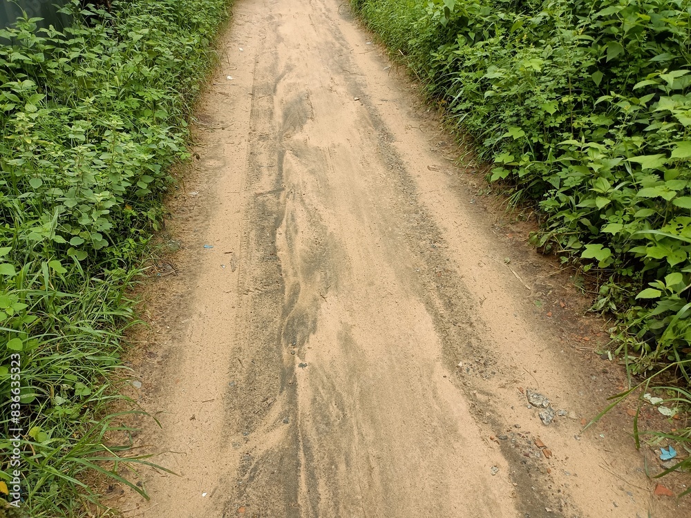 Dirt road to a Farm stock photo