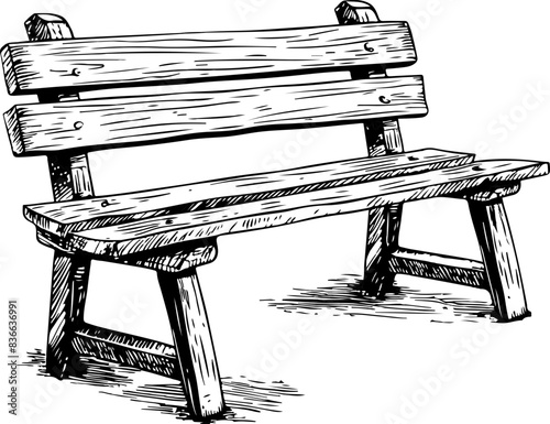 Park bench clipart design illustration