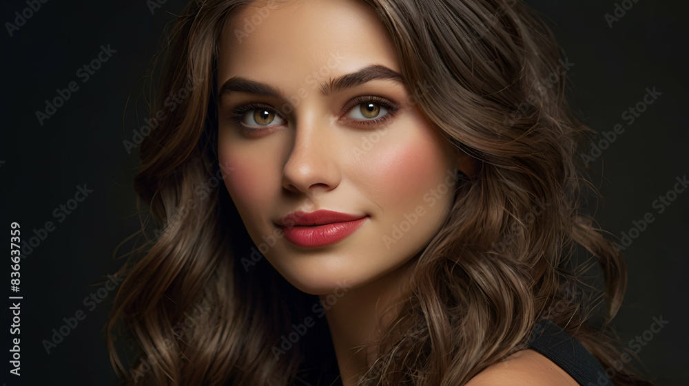 Ultra-Realistic Close-Up of Woman with Bold Makeup, Hazel Eyes, and Playful Expression | Photorealistic Ultra-Realistic Close-Up of Woman with Bold Makeup, Hazel Eyes, and Playful Expression | Photorealistic