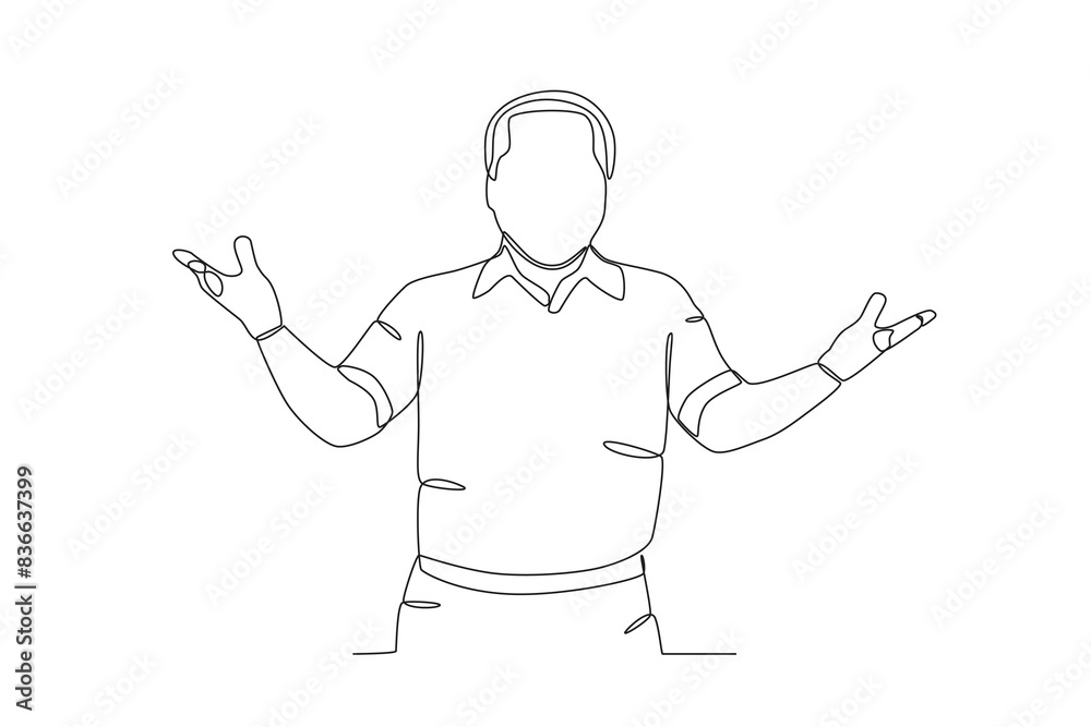 Single continuous line drawing of a happy grandfather, elderly people_s day concept. One line draw design vector illustration
Single continuous line drawing of a happy grandfather, elderly people_s day concept. One line draw design vector illustration