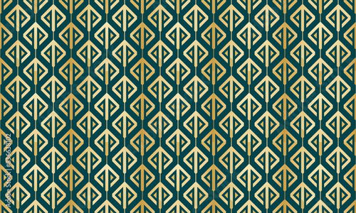 Art Deco Design Geometric Shapes Seamless Pattern for Wallpaper Backgroun