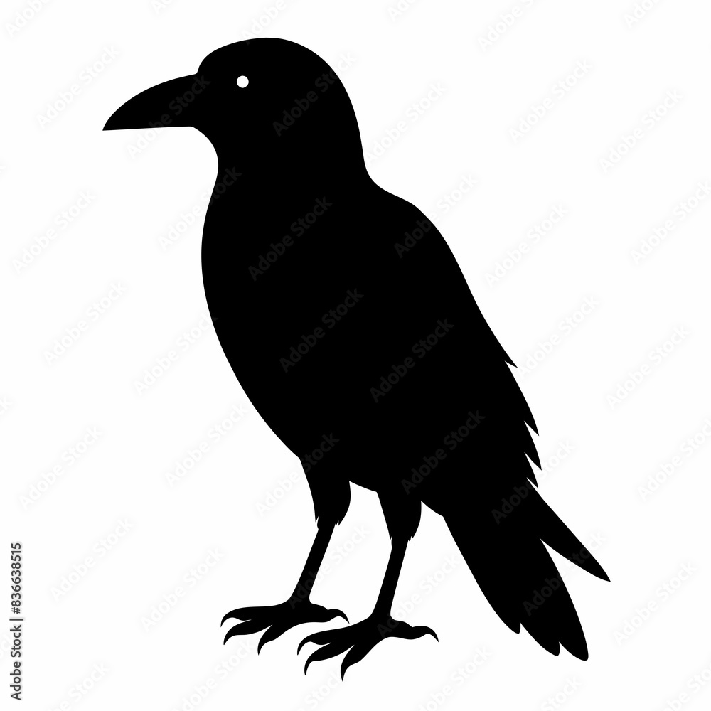 silhouette of a crow
