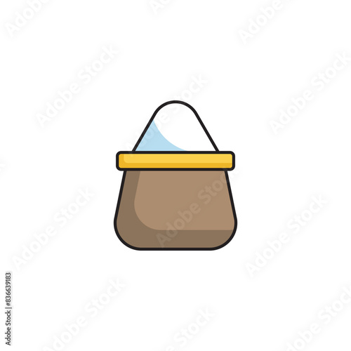 Flour icon design with white background stock illustration