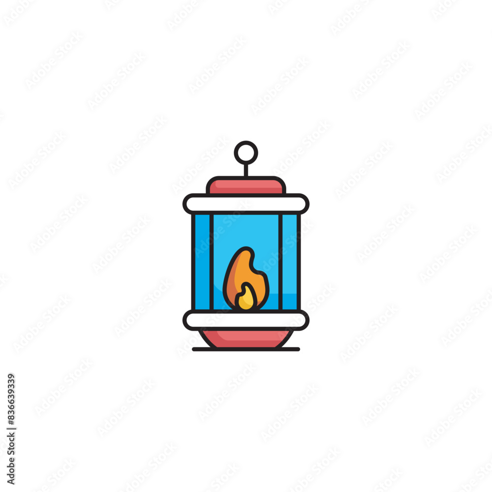 Latern icon design with white background stock illustration Latern icon design with white background stock illustration