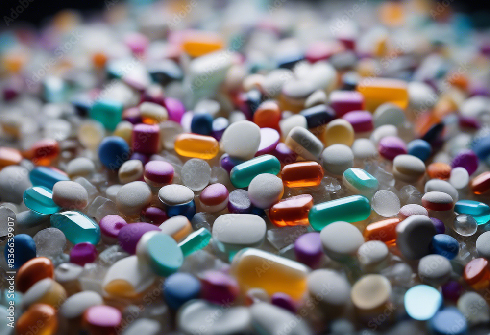 Close-up with different medicine pills of many colors. Various colored medicine tablets Close-up with different medicine pills of many colors. Various colored medicine tablets