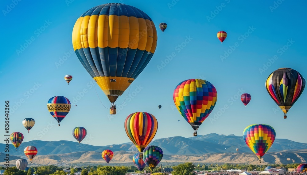 Fototapeta premium Up, Up, and Away: The 25th Albuquerque International Balloon Fiesta Takes Flight in New Mexico
