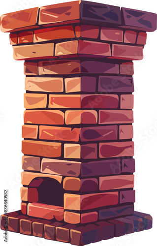 Brick chimney clipart design illustration